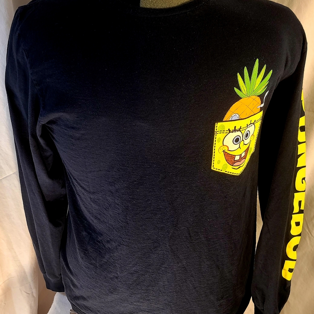 Vintage SpongeBob Long Sleeve Graphic T Shirt Nick